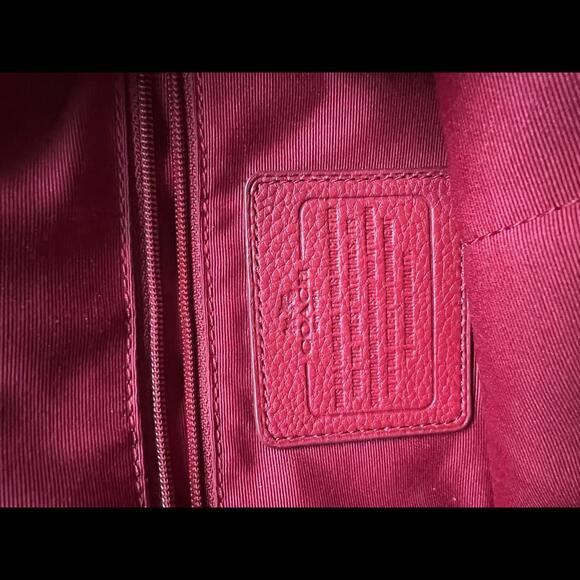 Coach Red Leather Bag - Picture 4 of 6